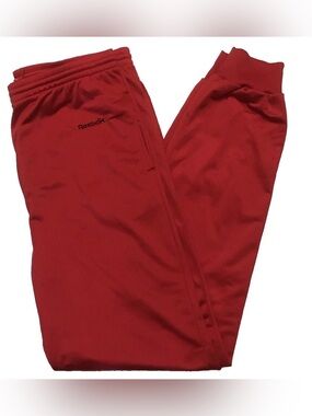 Vintage Reebok Track Pants Joggers Size Medium Red 90s Y2K Sweatpants